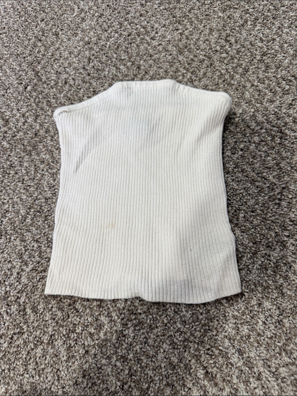 American Eagle Outfitters Cream Ribbed Strapless Top